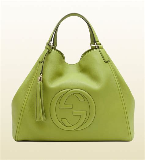 gucci bag gren|Gucci green shopping bag.